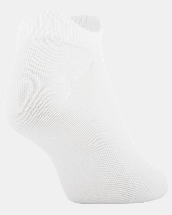 Women's UA Essential No Show – 6-Pack Socks, White, pdpMainDesktop image number 3